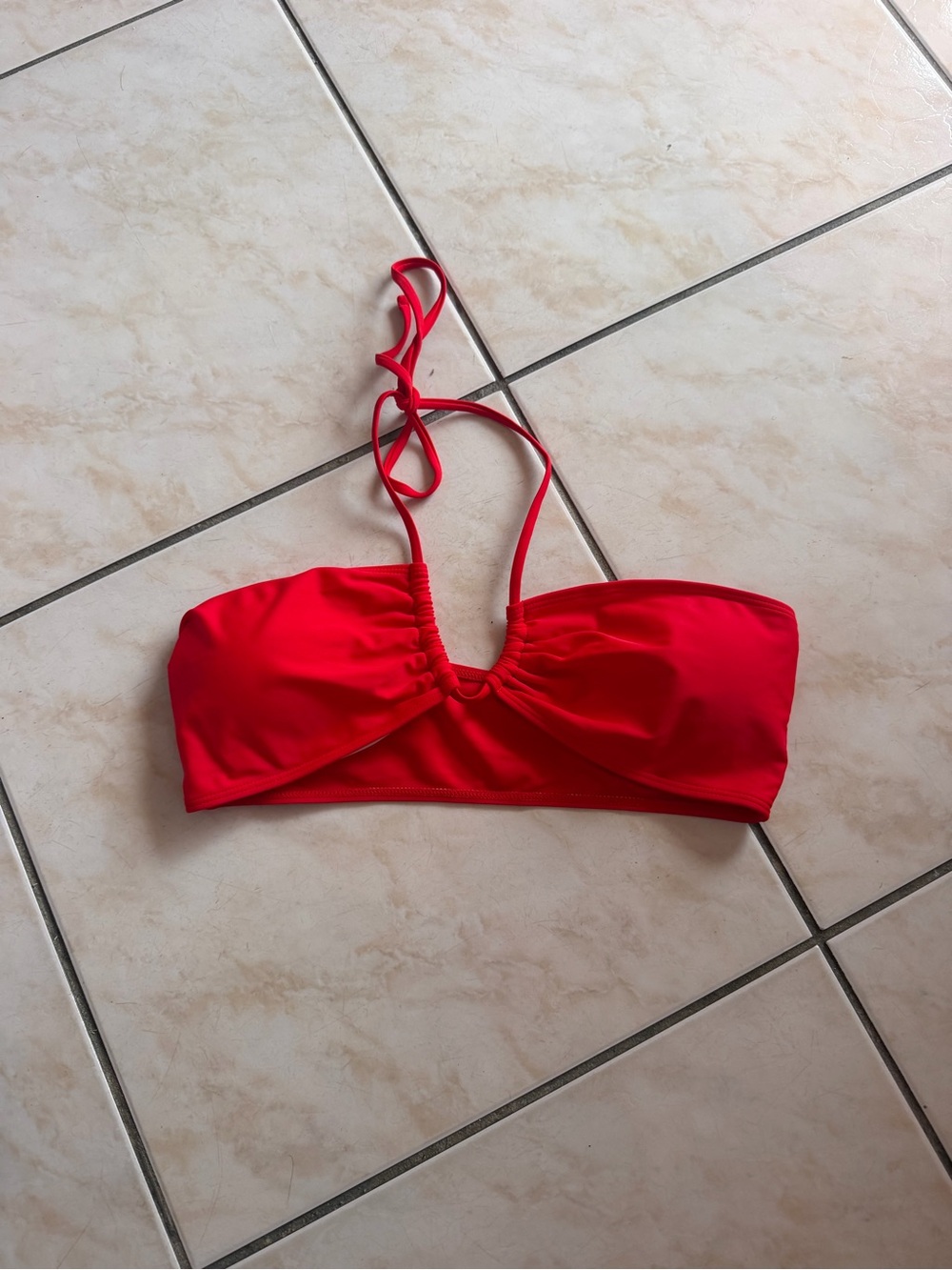 Red Bandeau Swimsuit set